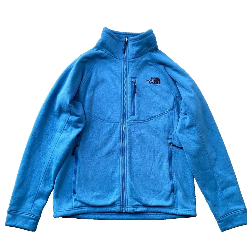 The North Face Canyonland Full Zip Jacket Men Size M Blue Pockets Outdoor Trail